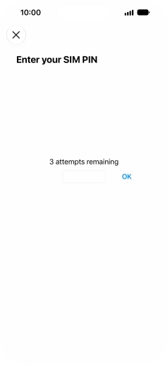 If your SIM is locked, key in your PIN and press OK. The default PIN is 1111.