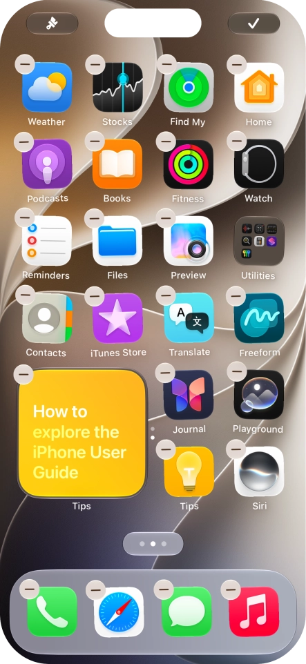 Press the confirm icon. Press the confirm icon.