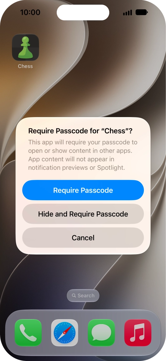Press Require Passcode.