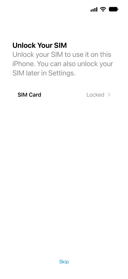 Press SIM Card.
