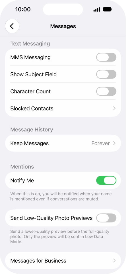 Press the indicator next to 