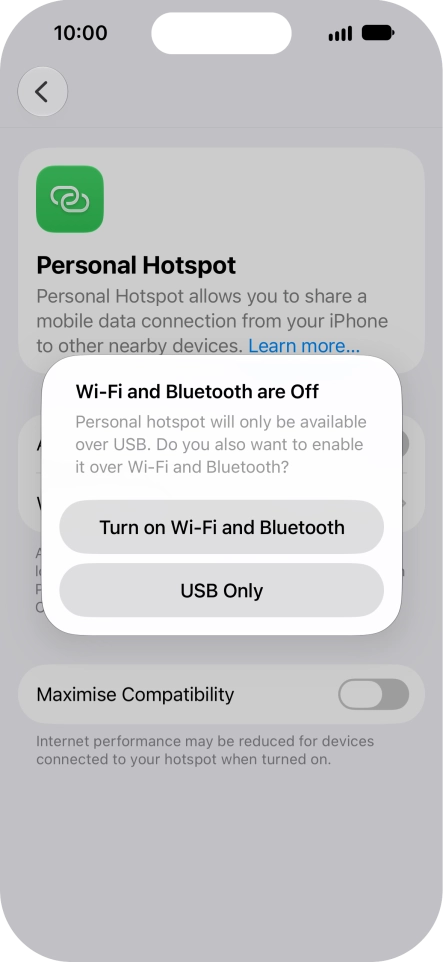If Wi-Fi is turned off, press Turn on Wi-Fi and Bluetooth.