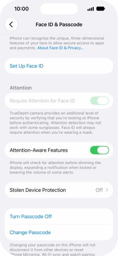 Press Turn Passcode Off and key in the phone lock code. Press Turn Passcode Off and key in the phone lock code.