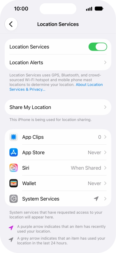 Press the required app.