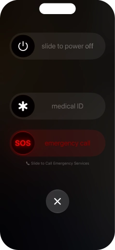 Press and drag the power off icon right.