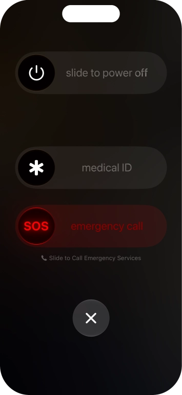 Press and drag the power off icon right.