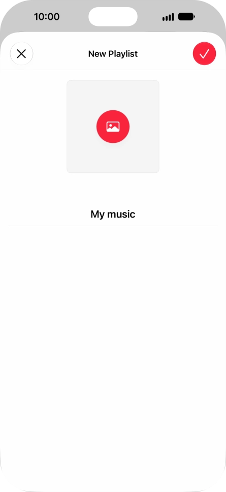 Press the confirm icon.