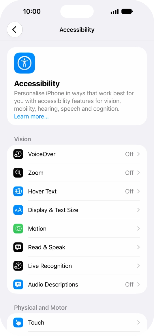 Press the required category below 