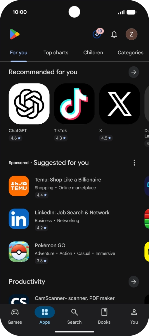 Press Search.