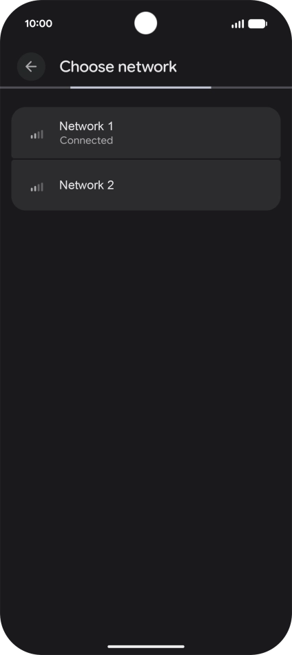 Press the required network.