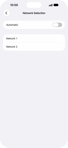 If you turn off the function, press the required network.