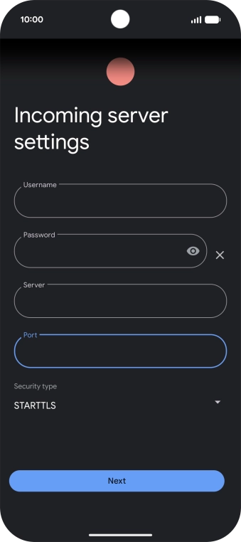 Press the drop down list below 