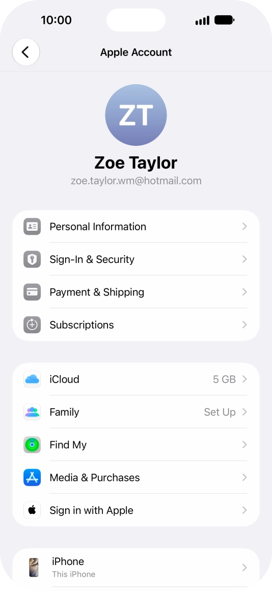 Press iCloud.