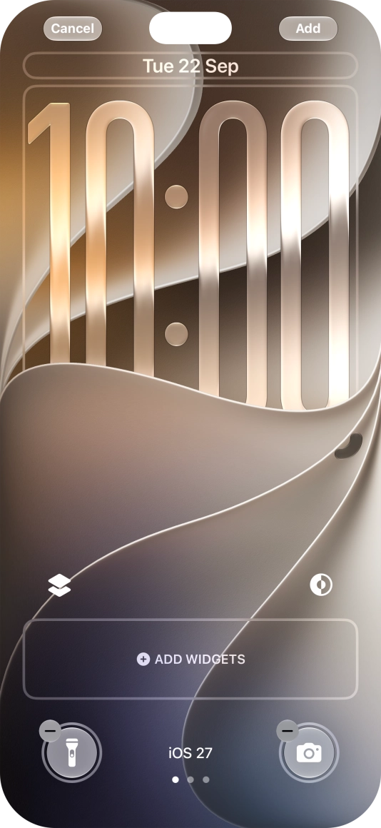 To customise the way the lock screen date is displayed, press the date widget and follow the instructions on the screen to find the required widget display mode.