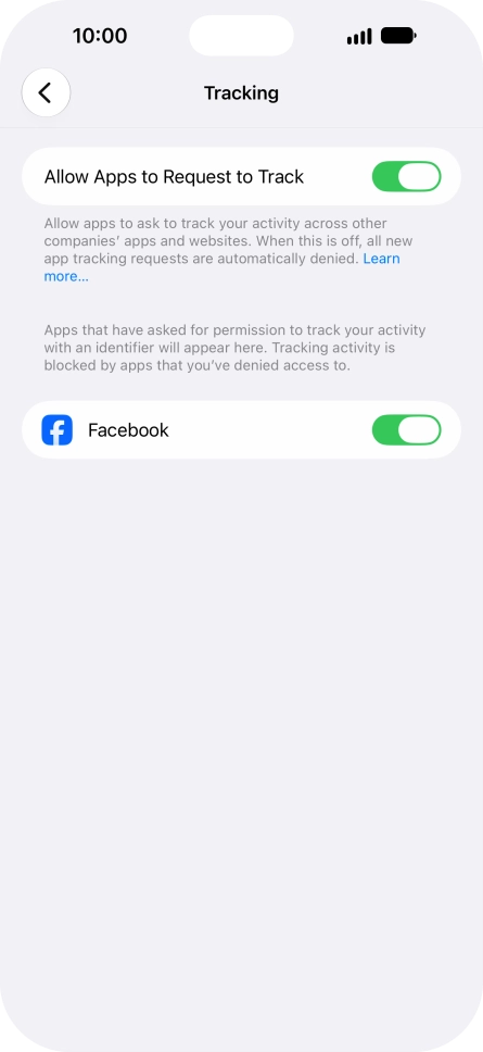 Press the indicator next to 