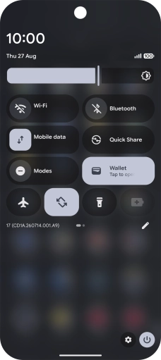 Press the settings icon.