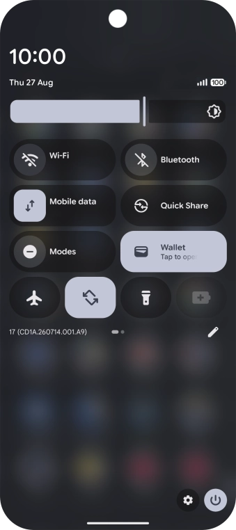 Press the settings icon.