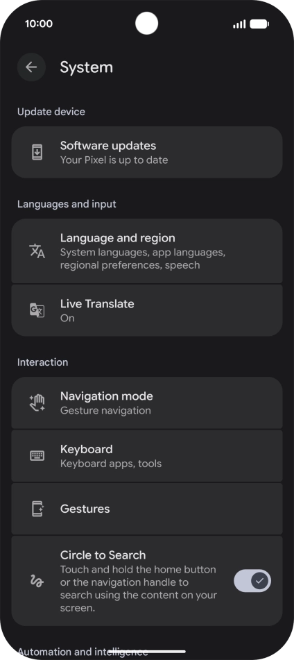 Press Software updates. If a new software version is available, it's displayed. Follow the instructions on the screen to update the phone software.