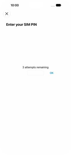 If your SIM is locked, key in your PIN and press OK. The default PIN is 1111.