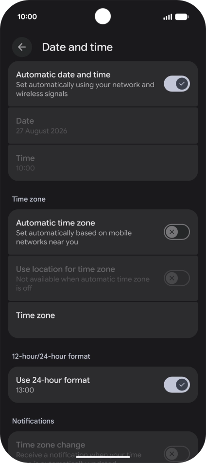 Press the indicator next to 