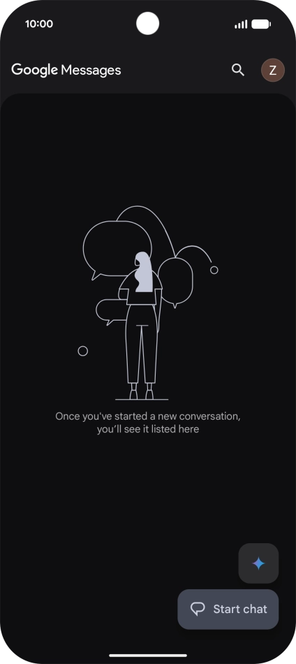 Press the profile icon.