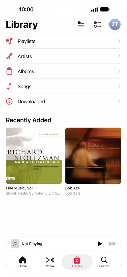 Press Playlists.