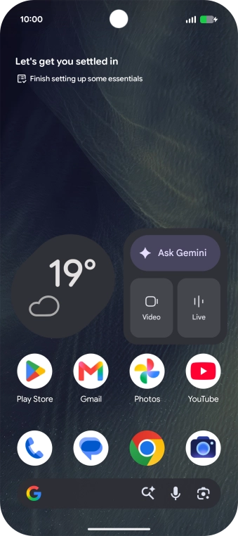When the battery charging icon is displayed, charging is in progress.