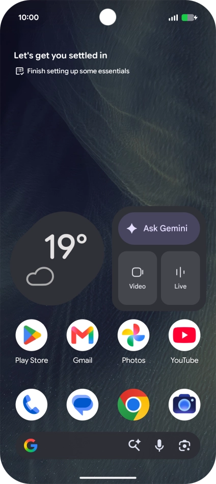 When the battery charging icon is displayed, charging is in progress.