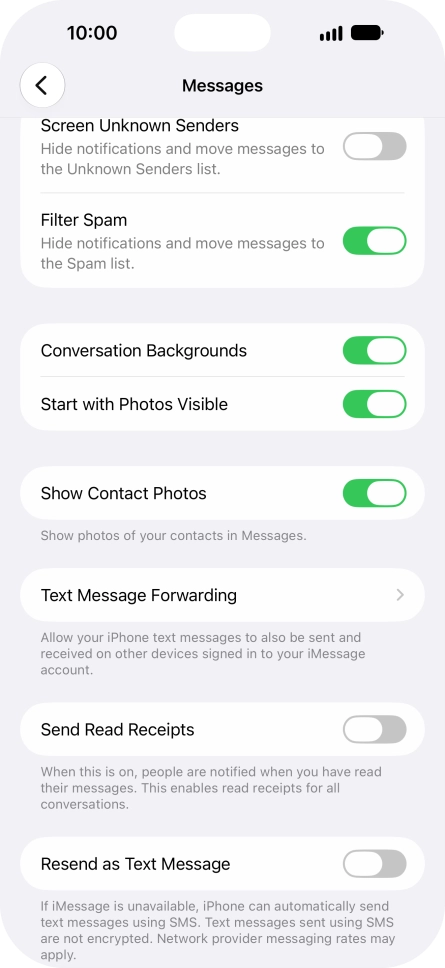 Press the indicator next to 