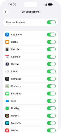 Press the indicator next to 