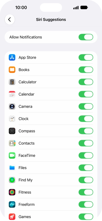 Press the indicator next to 