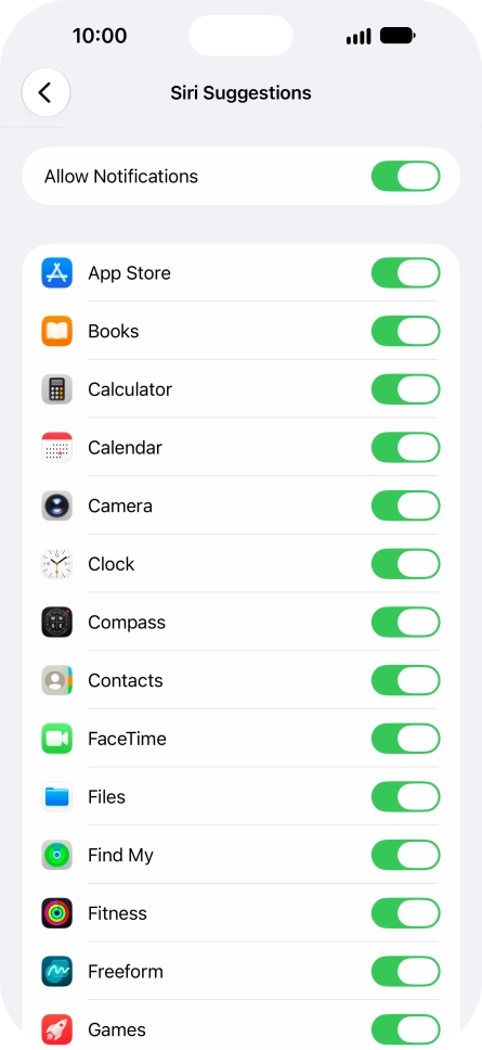 Press the indicator next to 