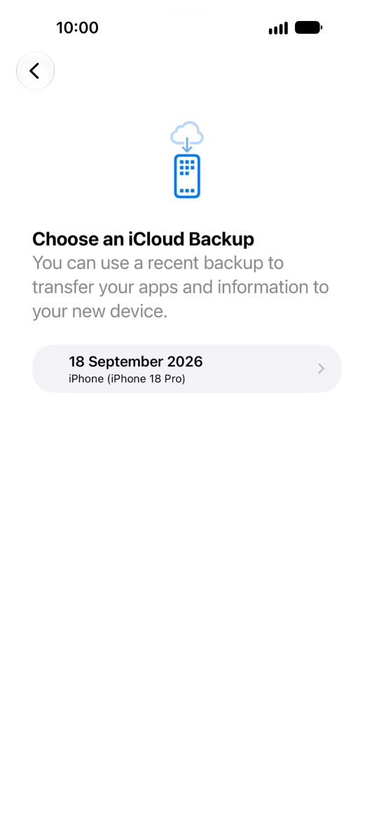 Press the required backup and your phone restores the content of the selected backup. Subsequently, follow the instructions on the screen to set up your phone and prepare it for use.
