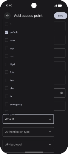 Press arrow up.