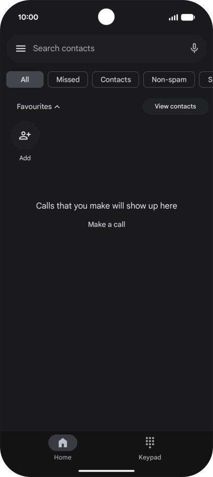 Press the menu icon.