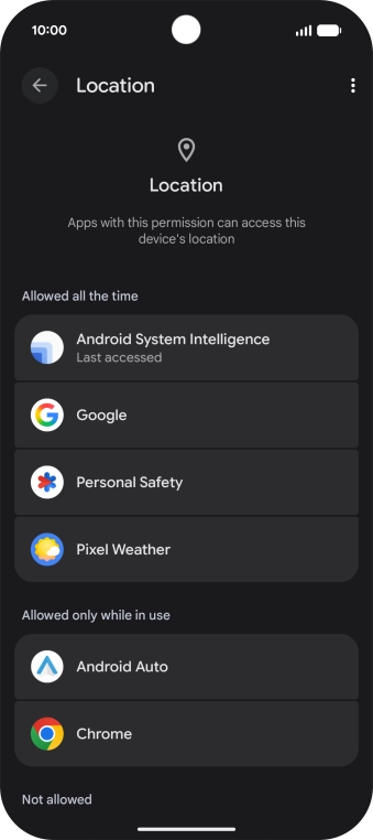 Press the required app.