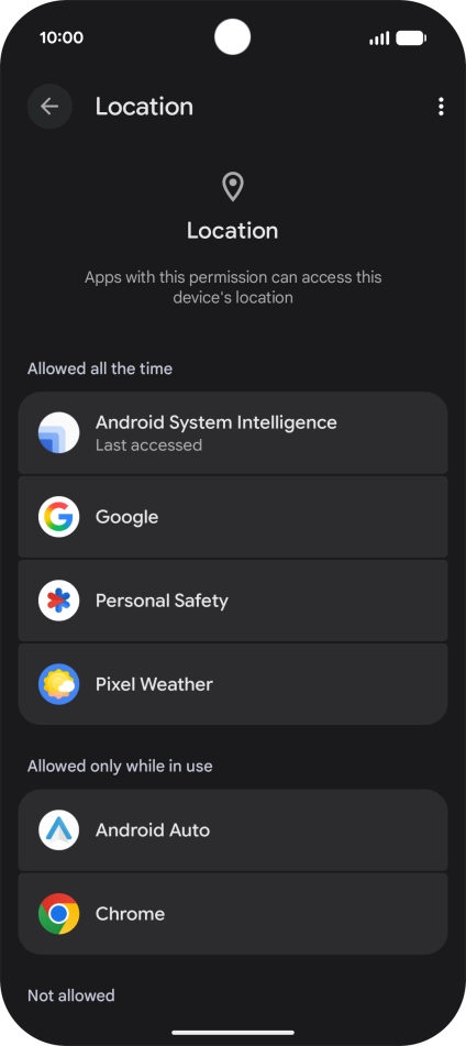 Press the required app.