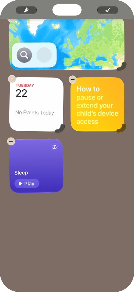 Press the confirm icon.