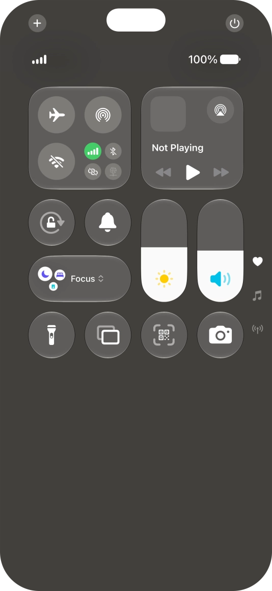 Press the sound mode icon to turn silent mode on or off.