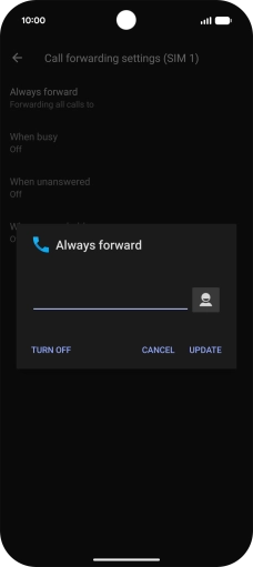 Press TURN OFF.