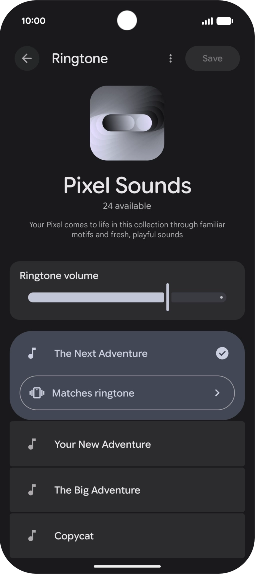 Press the required ring tones to hear them.
