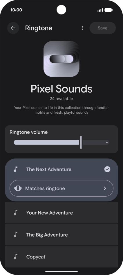 Press the required ring tones to hear them.