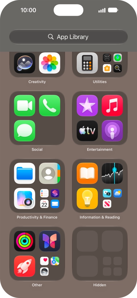 The app is now placed in the Hidden folder in the App Library.