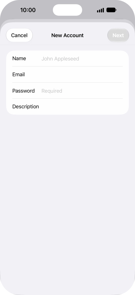 Press Name and key in the required sender name.