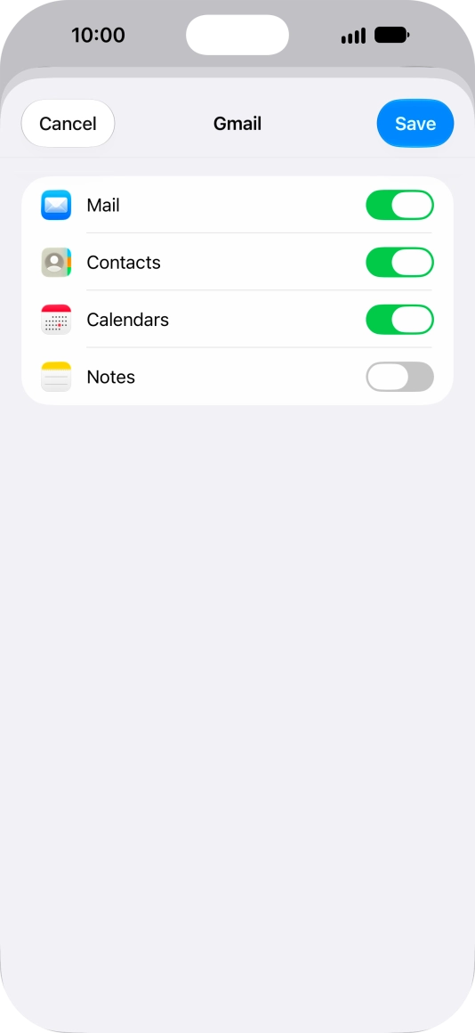 If this screen is displayed, you email account has been recognised and set up automatically. Follow the instructions on the screen to key in more information and finish setting up your phone.