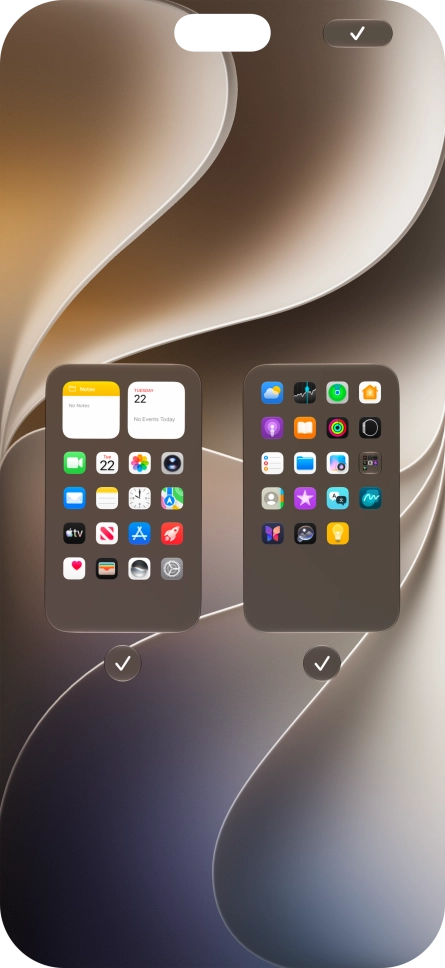 Press the confirm icon.