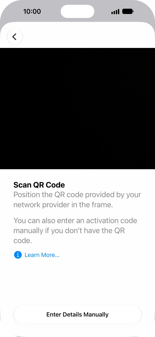 Place the QR code you've received inside the phone camera frame to scan the code.