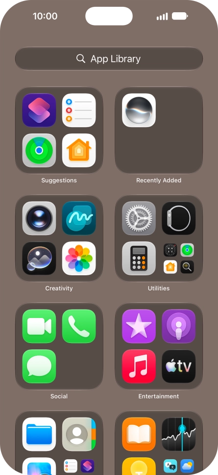 Press the required app.