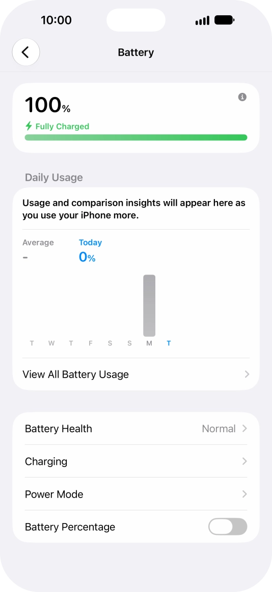 Press Power Mode.