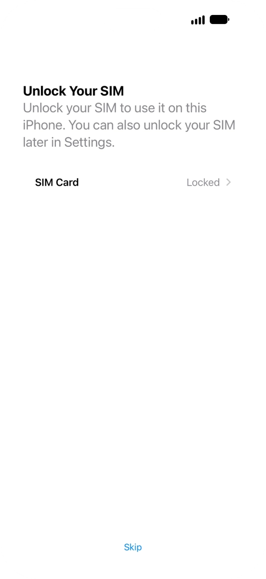 Press SIM Card.